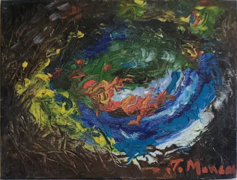 Nucleu de lumină - Pictură în ulei pe pânză Nucleu de lumină - Pictură în ulei pe pânză
