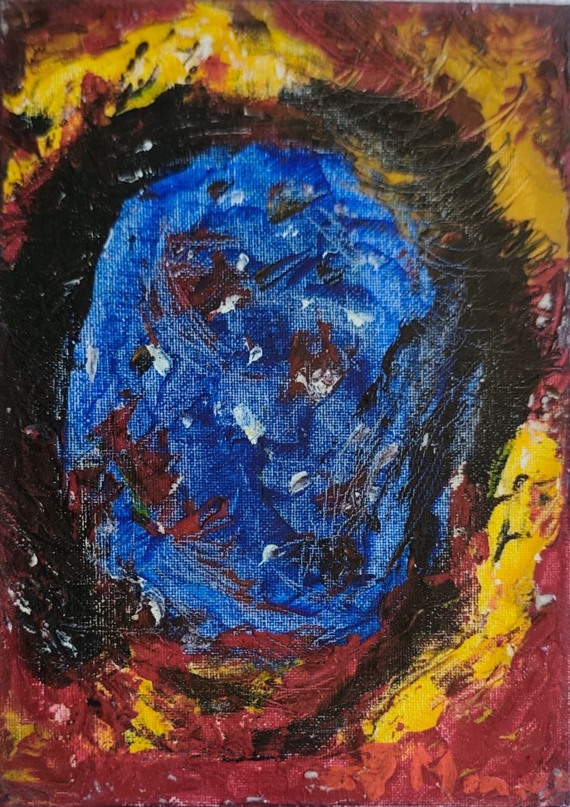 Nucleul albastru - Pictură în ulei pe pânză Nucleul albastru - Pictură în ulei pe pânză