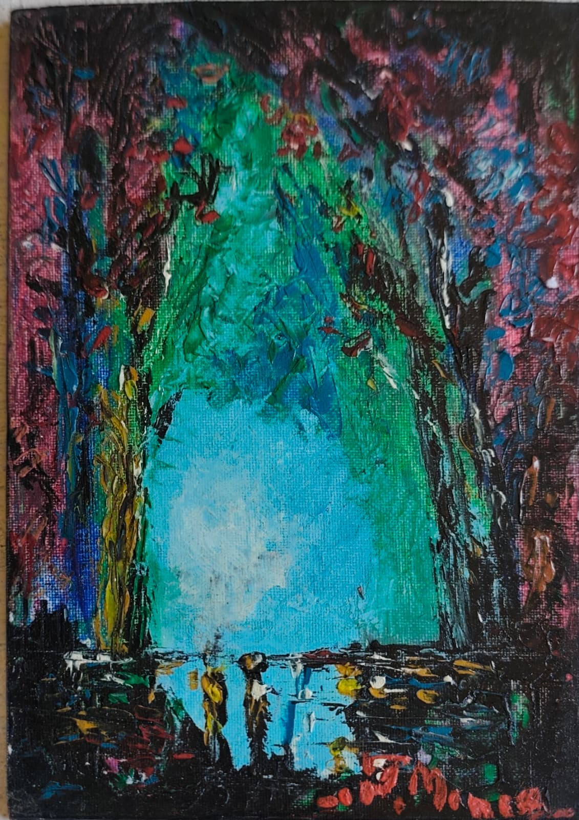 Poarta de lumină - Pictură în ulei pe pânză Poarta de lumină - Pictură în ulei pe pânză